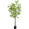 Set of 2 Artificial Lemon Tree, with Realistic Trunks Fruitsand Leaves, Artificial Plants Indoor Perfect for Home Living Room Porch Balcony - 2 of 4
