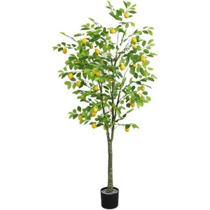 Lemon Tree Artificial, Fake Lemon Tree, with Realistic Trunks Fruitsand Leaves, Artificial Plants Indoor Perfect for Home Living Room Porch Balcony - 1 of 4