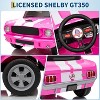 12V Licensed Shelby GT350 Ride On Car, Ford Kids Electric Vehicle with Remote Control, Safety Belt,2 Speeds,LED & Music - 4 of 4