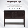 Grungis Ample Console Table with Four Small Drawers,Vintage Entryway Table with Bottom Shelf,Console Table for Living Rooms - 4 of 4
