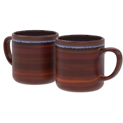 American Atelier Ceramic Glazed Jumbo Coffee Mugs, Set of 2, Big Tea Mugs with Large Handle Desig, Made of Stoneware, 21oz