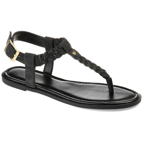 Black wrap best sale sandals flat