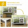 LOVMOR Wooden Rabbit Hutch Indoor Elevated Guinea Pig Cage with Run, Ladder, Lockable Doors and Removable Tray - 4 of 4