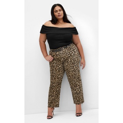 Women's Plus Size Harley Kyra Jean - leopard | CITY CHIC