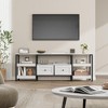 TV Cabinet with 2 Fabric Drawers & 4 Layers, Modern TV Stand with Storage Shelves, Media Console Table for TV, for Living Room, Bedroom - 2 of 4