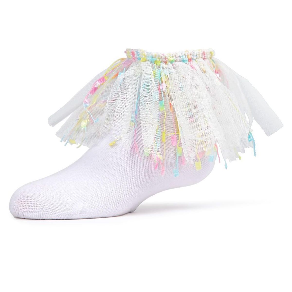 Memoi Girls Confetti Cotton Blend Anklet Sock