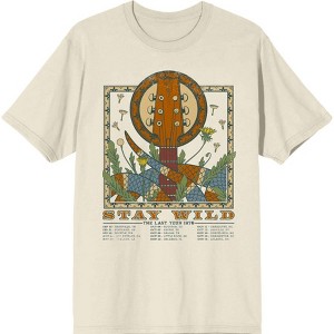 "Stay Wild The Last Tour 1976" Featuring Snake, Guitar, and Dandelion Adult Crew Neck Short Sleeve Tee - 1 of 2