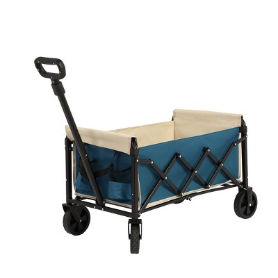 Lightweight Portable Folding Steel Wagon Carts With Wheels,Outdoor Utility Wagon For Camping Shopping Sports Fishing -The Pop Home