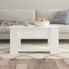vidaXL Coffee Table White Engineered Wood Medium Height-Adjustable - 3 of 4