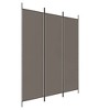 vidaXL Modern Style 3-Panel Room Divider - Anthracite, Durable and Breathable 100% Polyester Fabric, Iron Material, Foldable Design, 59.1"x78.7" - 2 of 4