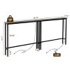 Syemin Console Tables 2 Pack Narrow Console Sofa Table Long Couch Table Narrow Entryway Table Narrow Sofa Table, Black, 78.74"*5.91"*31.1" - 4 of 4