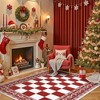 4x6 Christmas Area Rug, Washable Non Slip Holiday Carpet with Xmas Tree Reindeer Snowflake, Low Pile Accent Rug for Home - 3 of 4