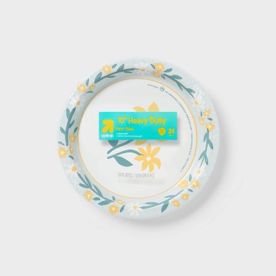 Disposable Plates - 24ct - Floral Border - 10" - up&up™