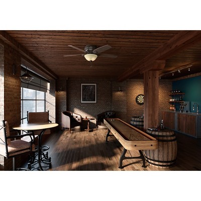 52" Premier Bronze Low Profile Ceiling Fan with LED Light