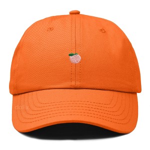 Dalix Lil Peach Embroidered Cotton Summer Cute Outdoor Baseball Cap Dad Hat Womens - 1 of 4