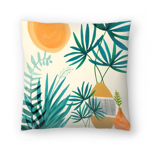 Large Leaf Study Iii By Modern Tropical 20 X 20 Throw Pillow - Americanflat  : Target