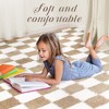 Itopfox Super Soft Fluffy Checkered Shaggy Area Rug, Beige and White Fuzzy Carpet for Living Room Bedroom Kids Room Nursery Dorm Home Decor - 4 of 4