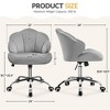 Yaheetech Set of 2 Swivel Upholstered Desk Chair with Tufted Shell-Shaped Back and Adjustable Seat Height - 3 of 4