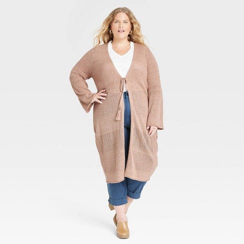 Tan hotsell duster cardigan