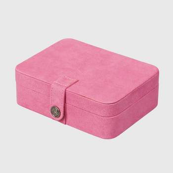 Mele & Co. Giana Women's Plush Fabric Jewelry Box with Lift Out Tray