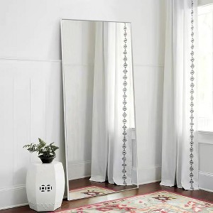 PexFix 20 in. W x 59 in. H Rectangular Metal Framed Full Length Wall Mirror Free Standing Mirror in Silver - 1 of 4