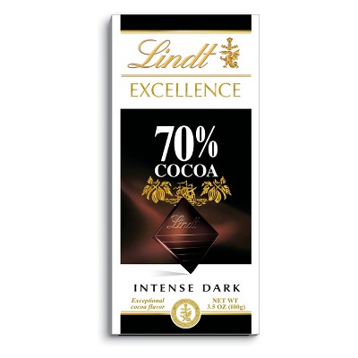 Lindt Excellence 70% Cocoa Intense Dark Chocolate Bar - 3.5oz