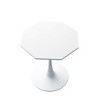 NicBex Modern Coffee Table, 31.5 Inch, MDF Top with Metal Base for Dining Kitchen Living Room, White - 3 of 4