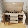 FUFU&GAGA Smart Hidden - Storage Sideboard with NFC Unlock - Modern Wooden Cabinet for Home Privacy & Organization - 3 of 4
