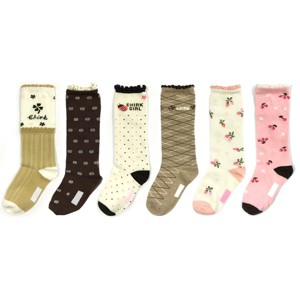 Wrapables Girls Cheerful Casual Socks (Set of 6), Set 1 - 1 of 1