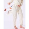 INSPIRE CHIC Women's Breastfeeding Sleepwear Button Down Top and Pants Nursing Pajama Sets - 3 of 4