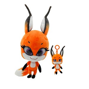Miraculous Ladybug Kwami Plush Kit, Mon Ami, 9-Inch Plush with Resin Eyes and Lifesize 5-Inch Stuffed Toy with Matching Backpack Keychain - 1 of 4