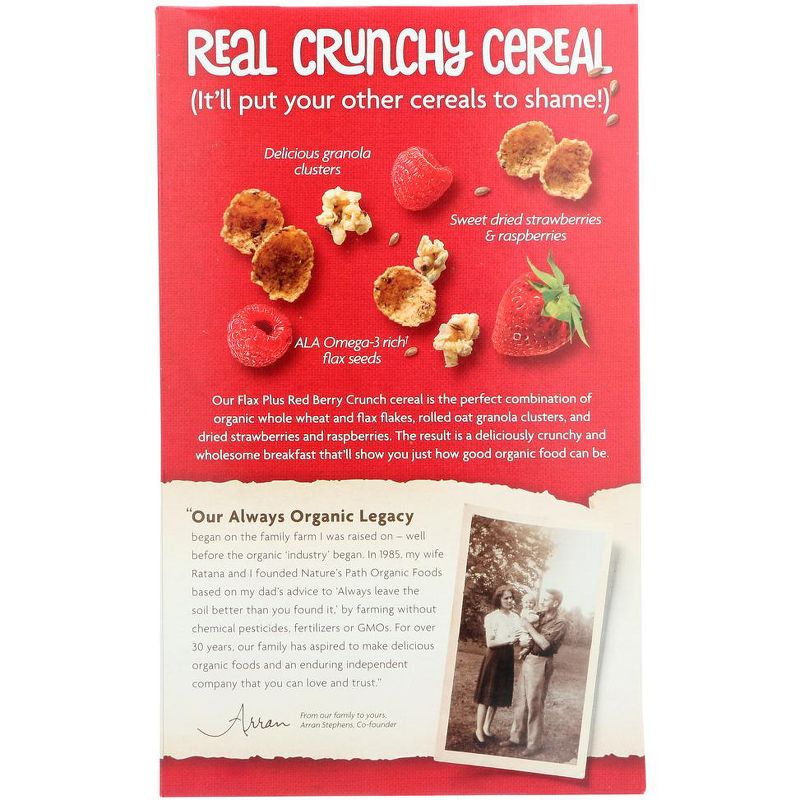 Nature's Path Organic Flax Plus Red Berry Crunch Cereal - Case of 12/10.6 oz, 3 of 8