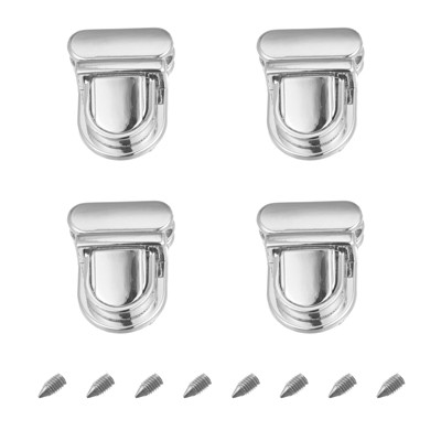 Unique Bargains Zinc Alloy DIY Wallet Purse Making Decorative Turn Lock Clasp 4 Pcs