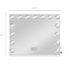VANITII Hollywood Vanity Makeup Mirror Bluetooth With 15 LED Bulbs Wall Amount USB Charging Touch Sensor Light Adjustable White - 4 of 4