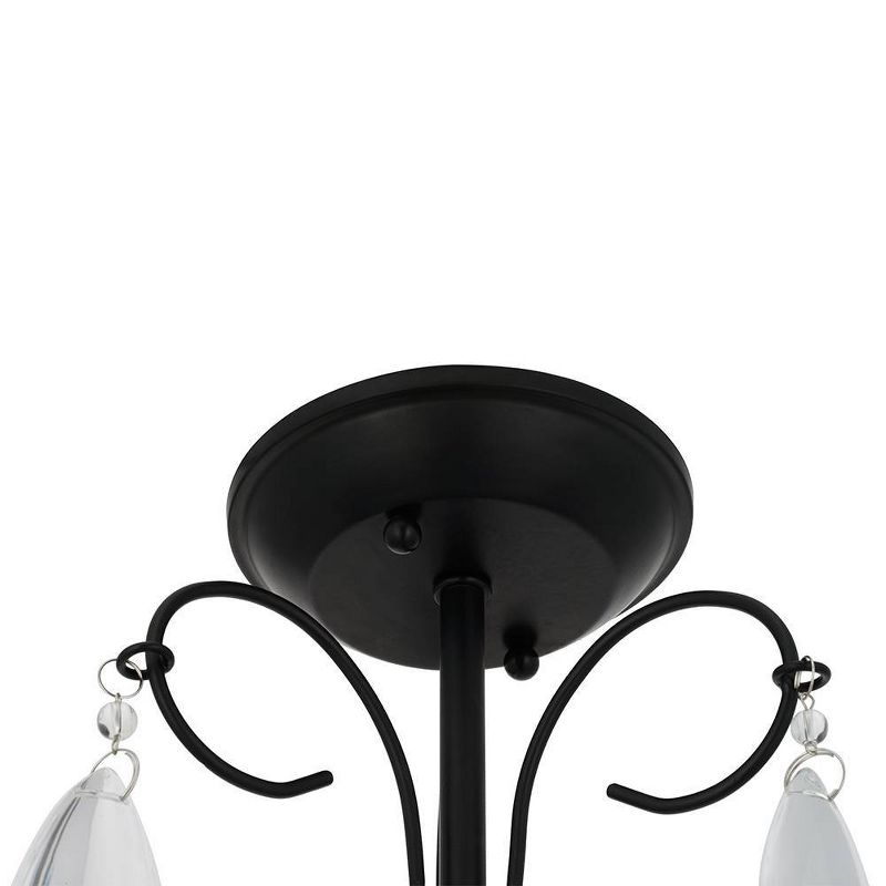 3-Light Flushmount with Glass Beads Pendant - Cresswell Lighting, 3 of 9