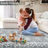 Acekool Area Rug Machine Washable Geometric Low Pile Non Slip Indoor Carpet for Living Room Bedroom Nursery - 3 of 4