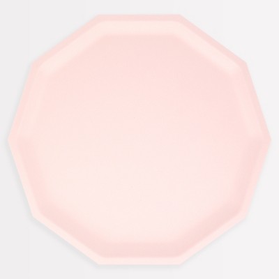 Meri Meri Pink Decagon Compostable Dinner Plates (Pack of 8)