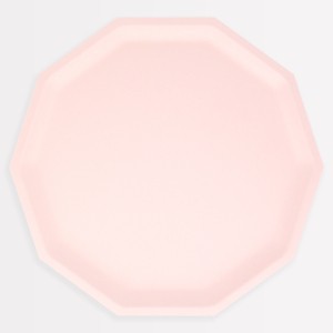 Meri Meri Pink Decagon Compostable Dinner Plates (Pack of 8) - 1 of 3