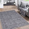 Living Room Rug Washable Area Rugs for Living Room  Modern Solid Textured Bedroom Rug No-Shedding, Stain Resistant, Foldable Contemporary Indoor Rugs - 3 of 4