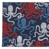 HomeRoots 16" X 30" Blue Red And White Octopus Indoor Coir Door Mat - 4 of 4