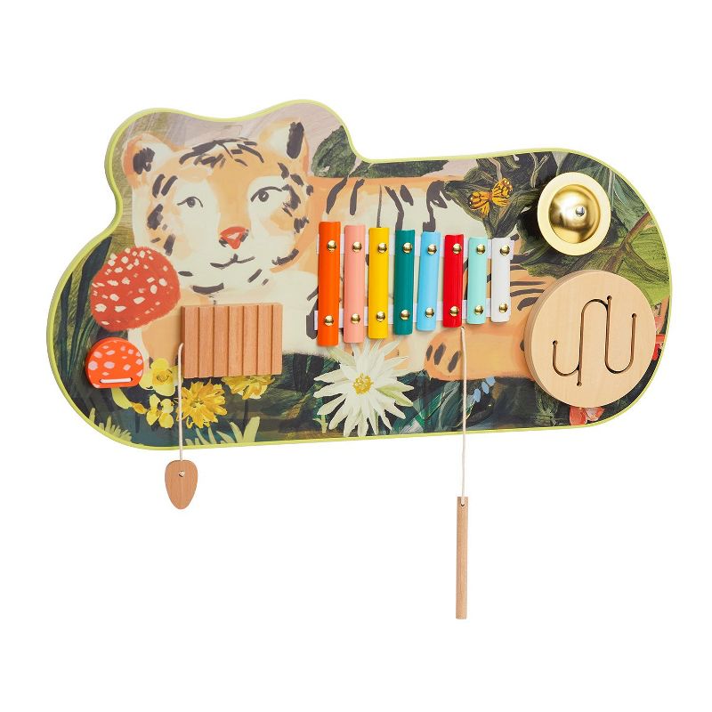 Manhattan Toy Tiger Tunes Wooden Toddler and Preschool Musical Learning Toy with Optional Wall Mounting, 4 of 11