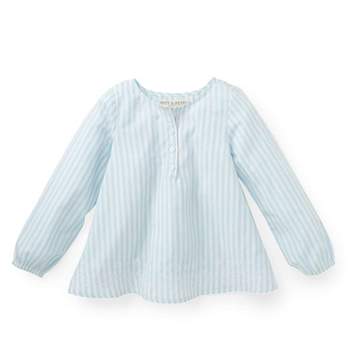Hope & Henry Girls' Peasant Top With Embroidery, Infant