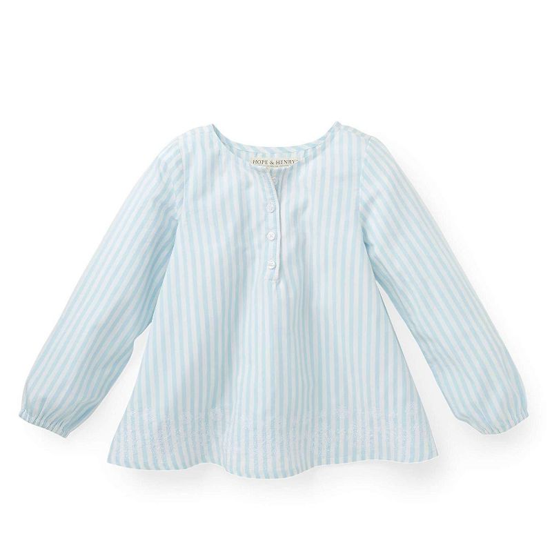 Hope & Henry Girls' Peasant Top With Embroidery, Kids, 1 of 4
