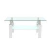 CENGHU Rectangle Glass Coffee Table, Clear Tea Table, Modern Side Center Table for Living Room, Dining Room, Bedroom - 3 of 4