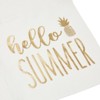 Blue Panda 50-Pack Hello Summer Disposable Cocktail Paper Napkins with Pineapple Gold Foil Party Supplies - 4 of 4