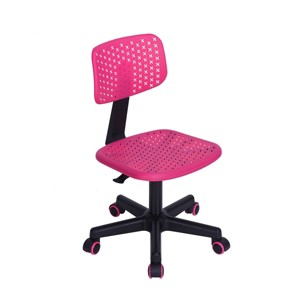 HomeRoots Hot Pink and Black Adjustable Height Swivel Rolling Office Chair - 1 of 4