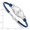Black Bow Jewelry Sterling Silver Alpha Xi Delta Greek Life Strand Bracelet 7 Inch - 2 of 3