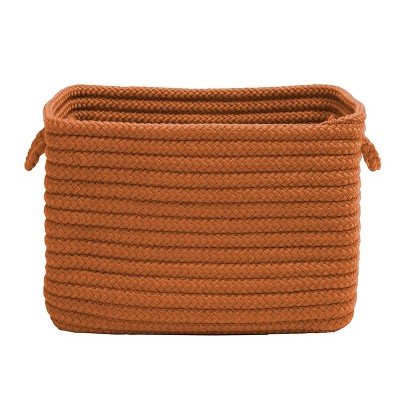 Colonial Mills Modern Farmhouse Home Basket, 12"x8"x10", Pumpkin