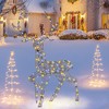 Tangkula Christmas 3D Lighted Reindeer Pre-Lit Rattan Buck w/ Large Antlers & 170 LED Lights - 3 of 4