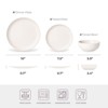 FONTOI 12-Piece Stoneware Dinner Plates, Stackable Bowls Sets for 4, Dinner Plates Bowls Set for Home, Kitchen, White, 10"*0.7"*10" - 3 of 4